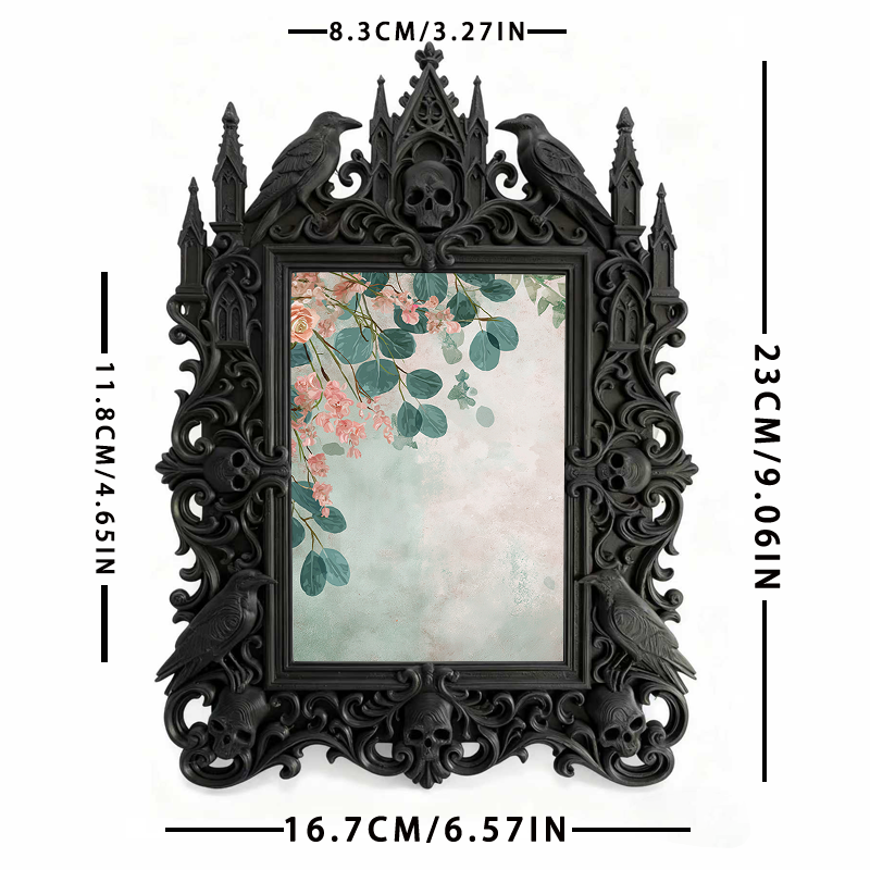 Hot-selling Gothic Dark-style Photo Frame | Gothic Tattoo Studio Waiting Area Decor, Photo Ornament, Dual-use Display, Waterproof Shockproof