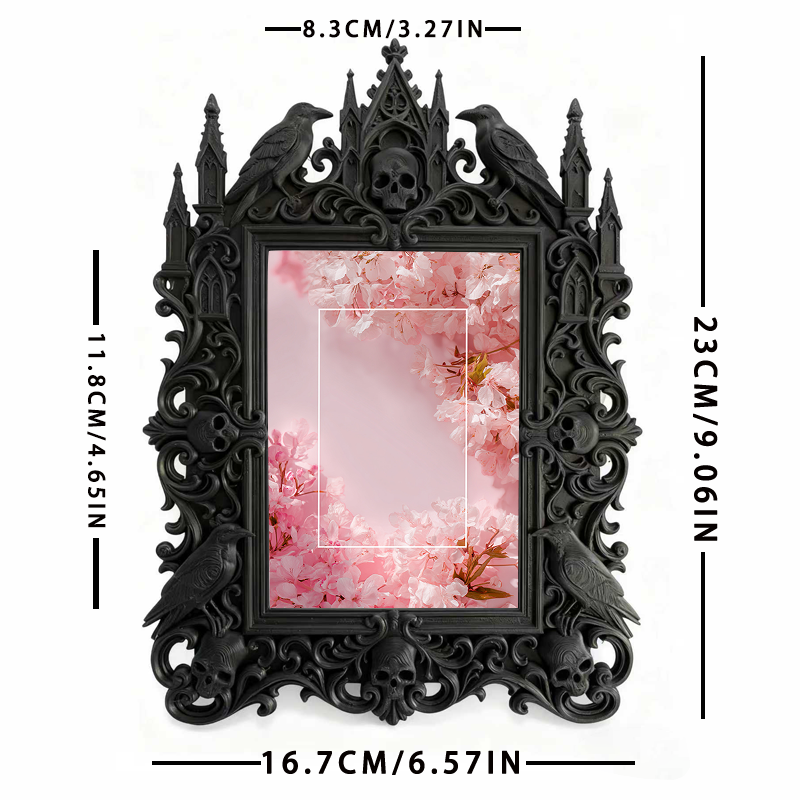 Luxury Gothic Dark-style Photo Frame | Vampire LARP Castle Bedroom Decor, Photo Ornament, Wall-mountable & Tabletop, Waterproof High-grade F
