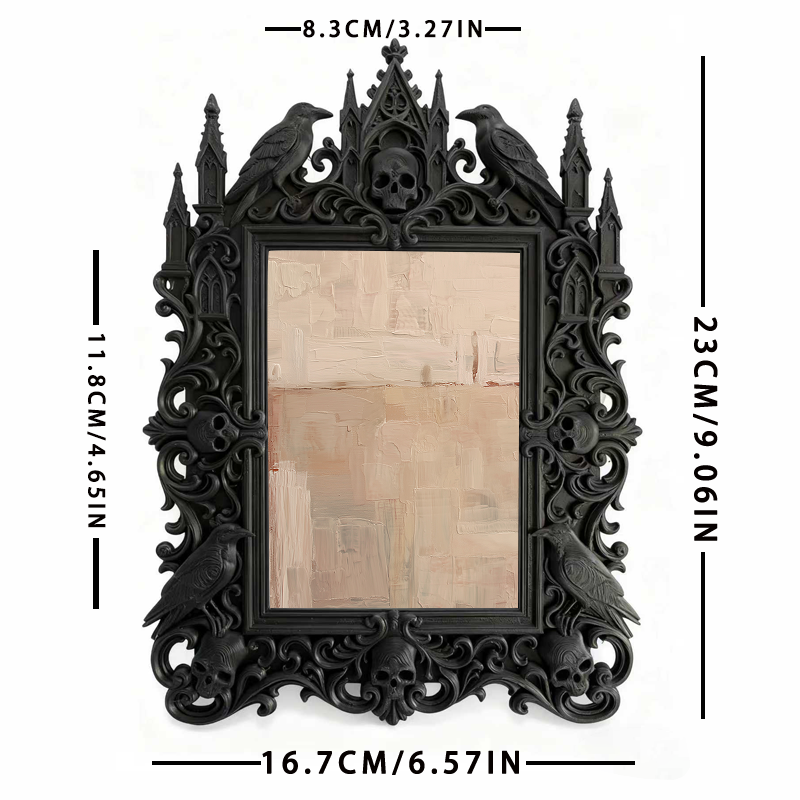Must-have Gothic Dark-style Photo Frame | Horror Themed Escape Game Prize Decor, Photo Ornament, Wall-mountable & Tabletop, Reusable Waterpr