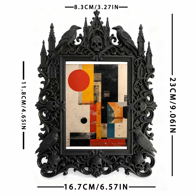 Limited-edition Gothic Dark-style Photo Frame | Vampire Cosplay Makeup Studio Display, Photo Ornament, Wall/Table Dual-use, High-gloss Frame