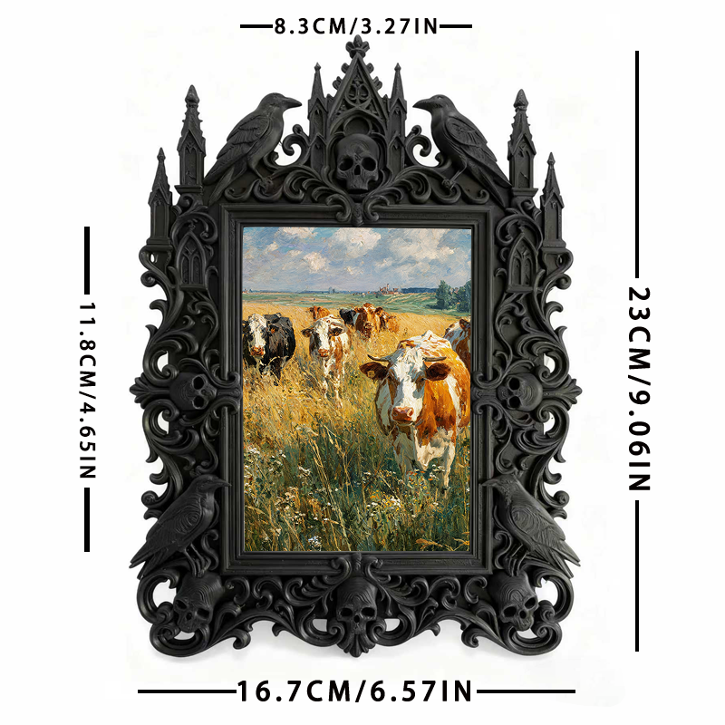 Limited-edition Gothic Dark-style Photo Frame | Vampire Themed Halloween Ball Decor, Photo Ornament, Dual-use Display, Festive Frame