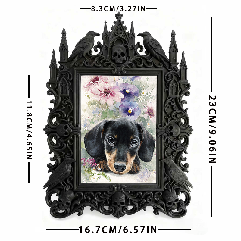 Edgy Gothic Dark-style Photo Frame | Gothic Handmade Incense Shop Decor, Photo Ornament, Dual-use Display, Non-toxic Frame