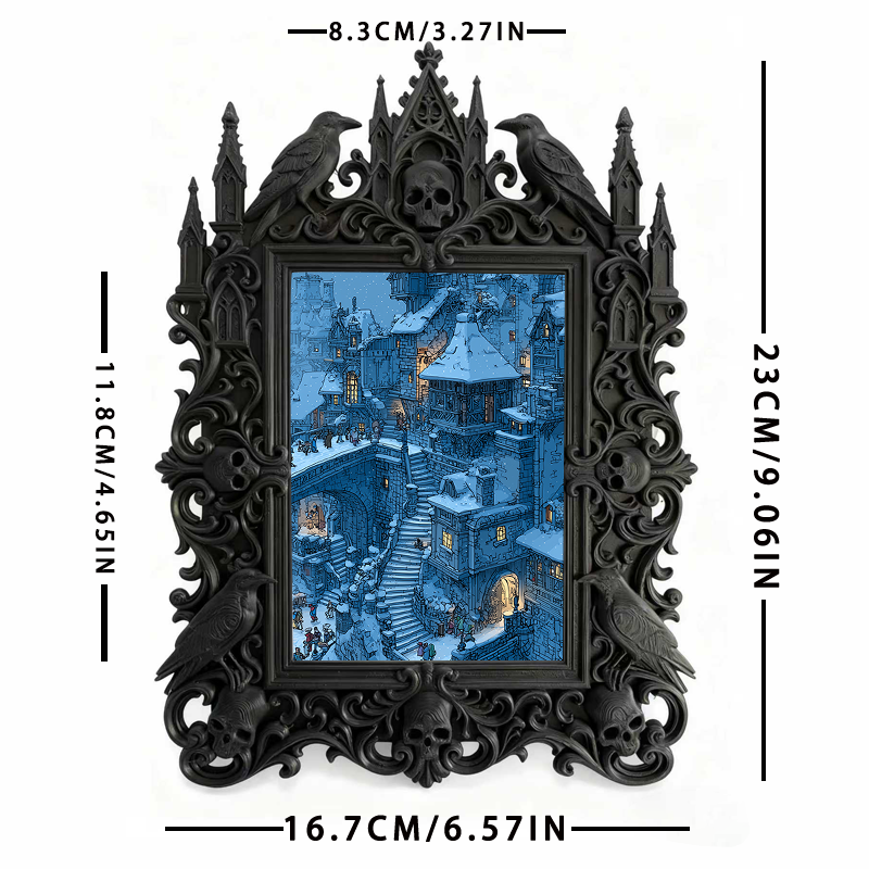 Limited-stock Gothic Dark-style Photo Frame | Vampire LARP Castle Hall Decor, Photo Ornament, Wall/Table Dual-use, Artistic Frame