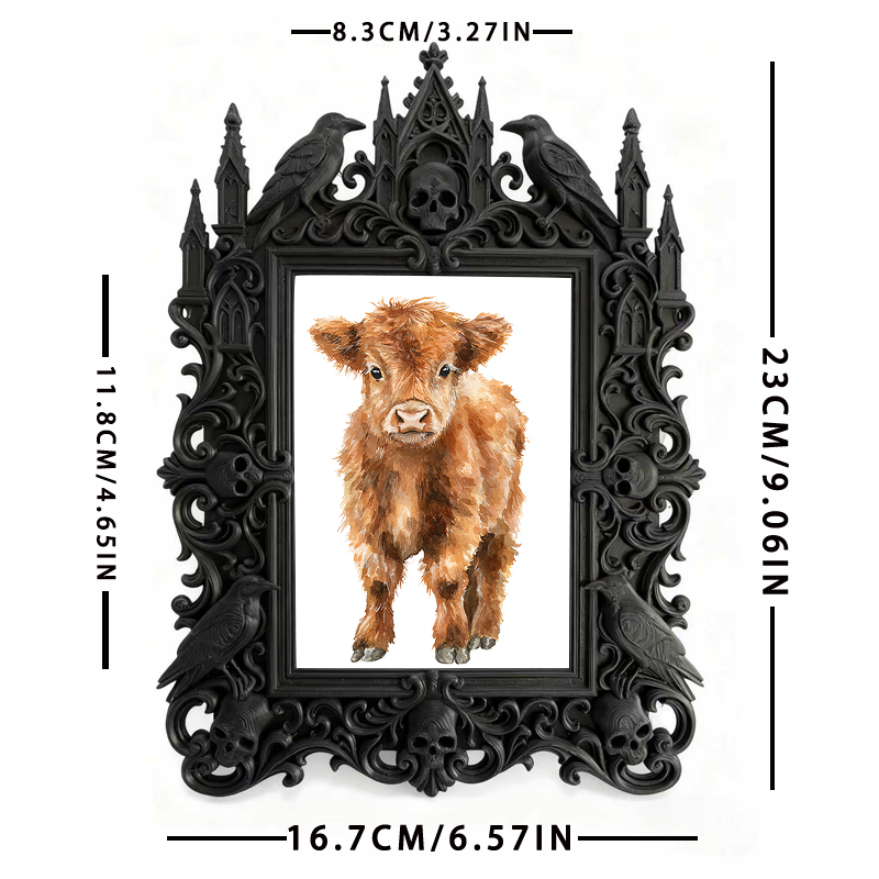 Collector-approved Gothic Dark-style Photo Frame | Horror Movie Poster Exhibition Decor, Photo Ornament, Wall/Table Dual-use, Display-grade