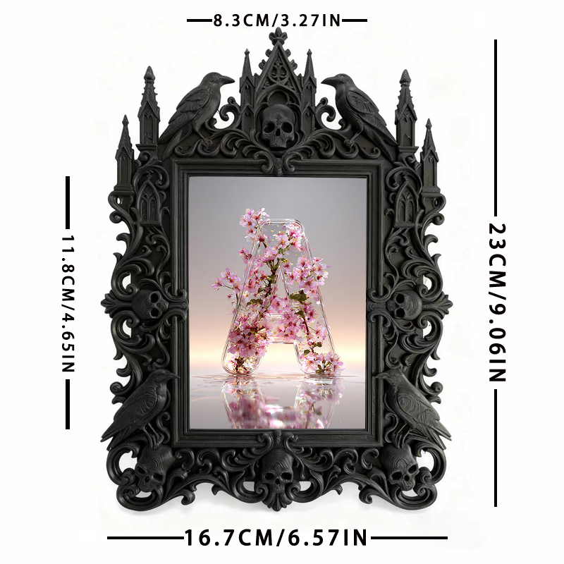 Buzzworthy Gothic Dark-style Photo Frame | Gothic Kids鈥?Dark Fairy Tale Bedroom Decor, Photo Ornament, Wall/Table Dual-use, Eco-friendly Fra