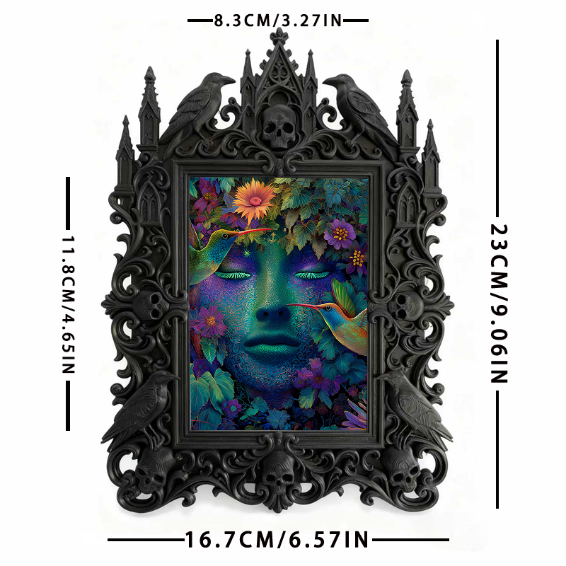 Limited-stock-gothic Dark-style Photo Frame | Occult Zodiac Jewelry Shop Decor, Photo Ornament, Wall-mountable & Tabletop, Collectibl