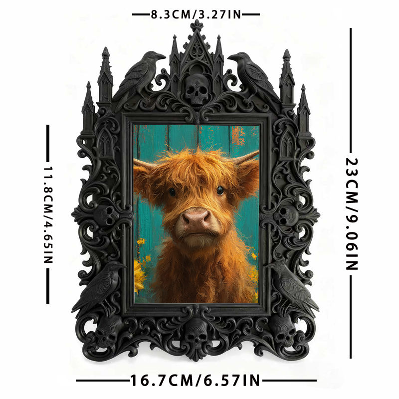 5-star-favorite Gothic Dark-style Photo Frame | Vampire Themed Anniversary Weekend Decor, Photo Ornament, Dual-use Display, Sturdy Frame