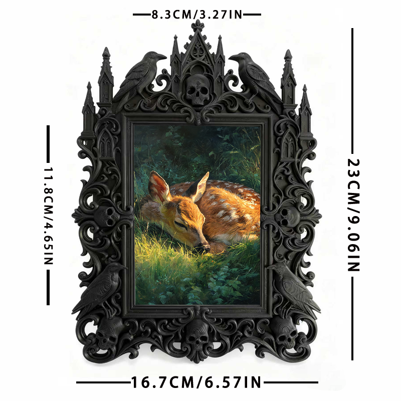 Limited-stock-gothic Dark-style Photo Frame | Occult Zodiac Jewelry Shop Decor, Photo Ornament, Wall-mountable & Tabletop, Collectibl