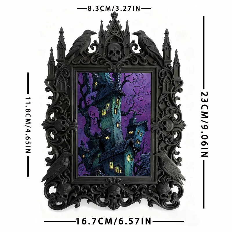 Trend-leading Gothic Dark-style Photo Frame | Gothic Kids鈥?Vampire Bedroom Decor, Photo Ornament, Wall/Table Dual-use, Eco-friendly Frame