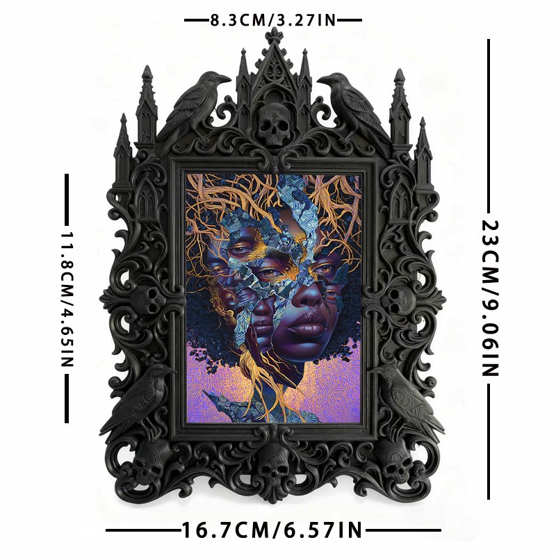 Cute-dark-style Gothic Dark-style Photo Frame | Gothic Pet Collar Shop Window Decor, Photo Ornament, Dual-use Display, Cute Frame