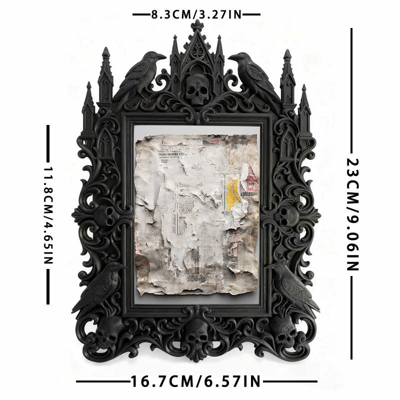 Trend-alert Gothic Dark-style Photo Frame | Punk Rock Band Fan Club Meetup Decor, Photo Ornament, Wall/Table Dual-use, Eco-friendly Frame