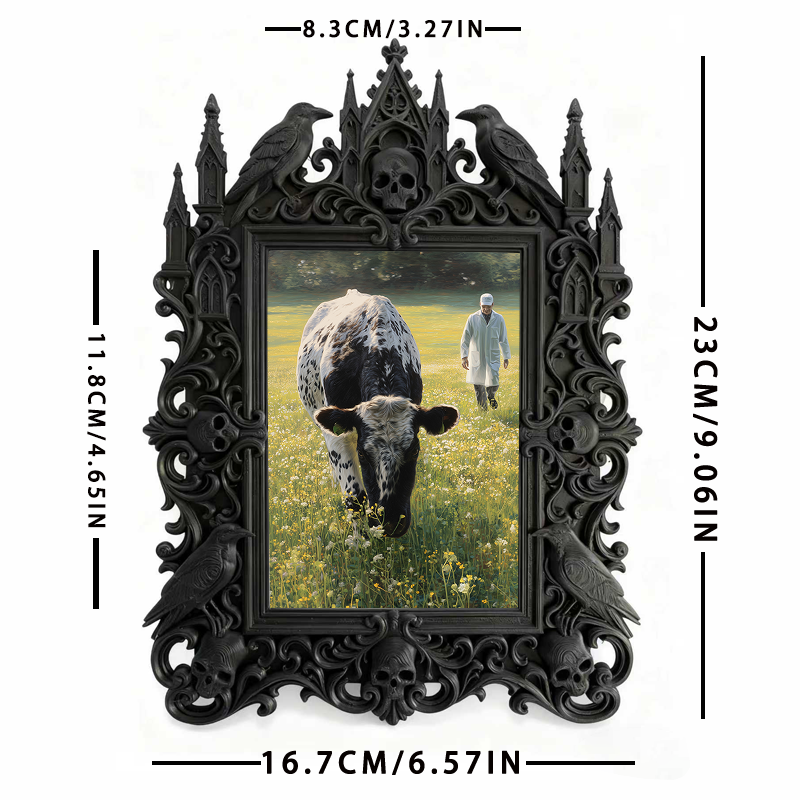 Insta-popular Gothic Dark-style Photo Frame | Gothic Lash Serum Shop Display Decor, Photo Ornament, Wall-mountable & Tabletop, High-gloss Fr