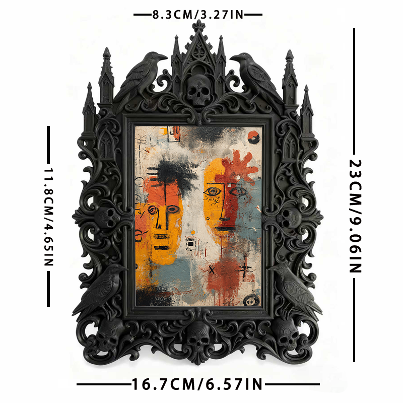 Highly-sought Gothic Dark-style Photo Frame | Gothic Matte Lipstick Collection Display Decor, Photo Ornament, Wall-mountable & Tabletop, Scr