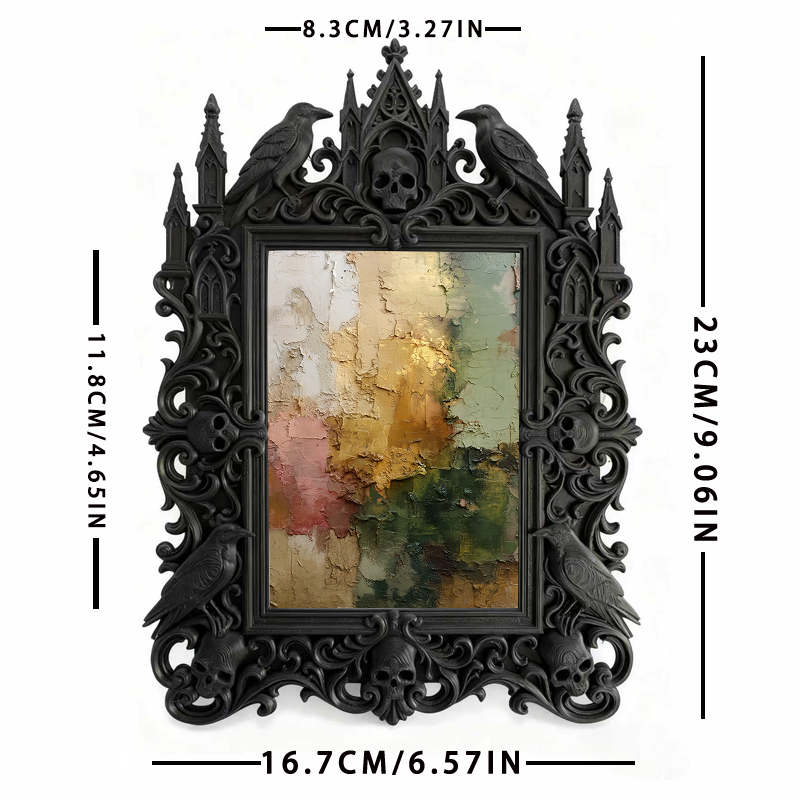 Limited-stock Gothic Dark-style Photo Frame | Occult Astrology Zodiac Sign Shop Decor, Photo Ornament, Wall-mountable & Tabletop, Collectibl