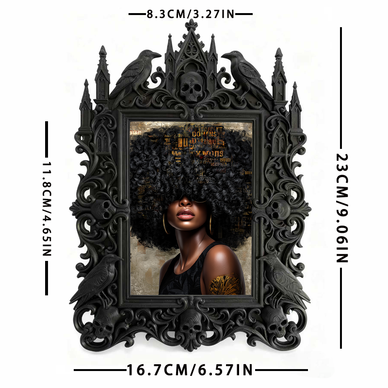 Cute-dark-charm Gothic Dark-style Photo Frame | Gothic Pet Halloween Costume Contest Decor, Photo Ornament, Dual-use Display, Cute Frame
