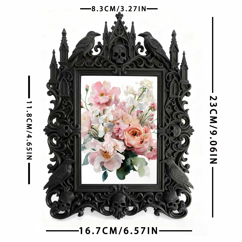 Limited-stock Gothic Dark-style Photo Frame | Occult Tarot Card Deck Launch Decor, Photo Ornament, Wall-mountable & Tabletop, Collectible Fr
