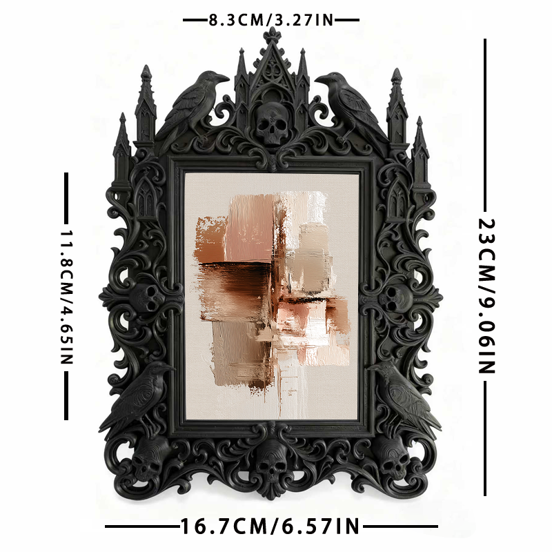 Highly-coveted Gothic Dark-style Photo Frame | Gothic Basement Workshop Decor, Photo Ornament, Wall-mountable & Tabletop, Scratch-resistant
