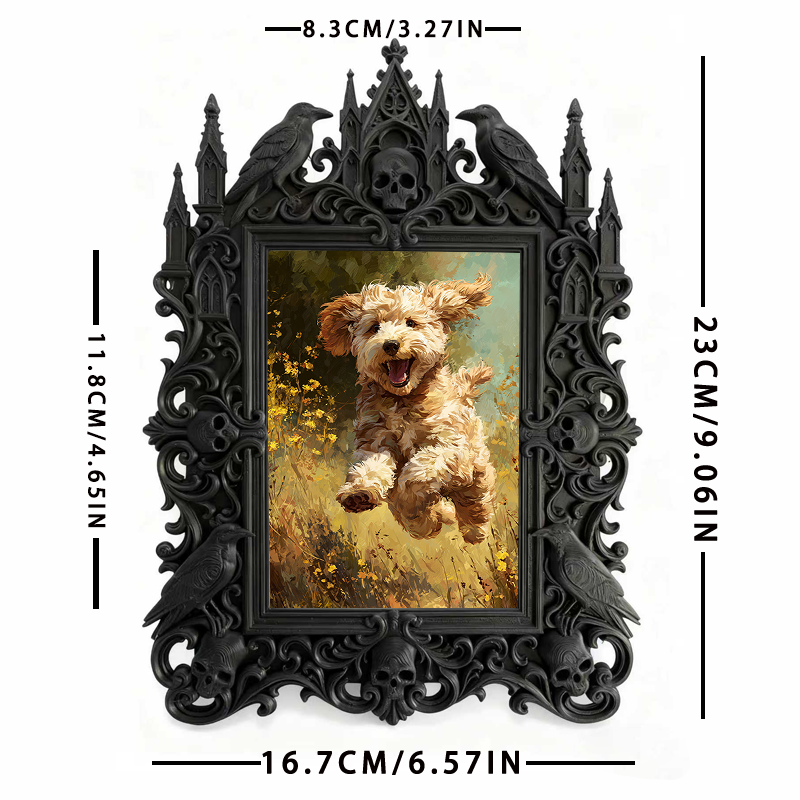 Reel-trending Gothic Dark-style Photo Frame | Paranormal Investigation Equipment Exhibition Decor, Photo Ornament, Wall-mountable & Tabletop