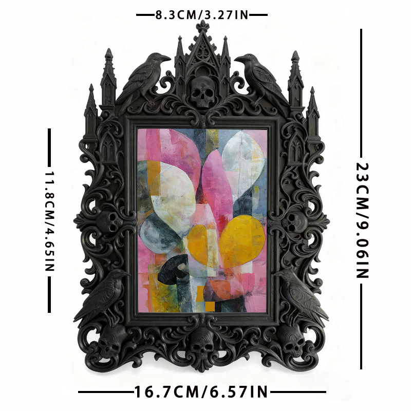 Reel-hit Gothic Dark Frame | Horror Fan Cave Shelf Decor, Minimalist