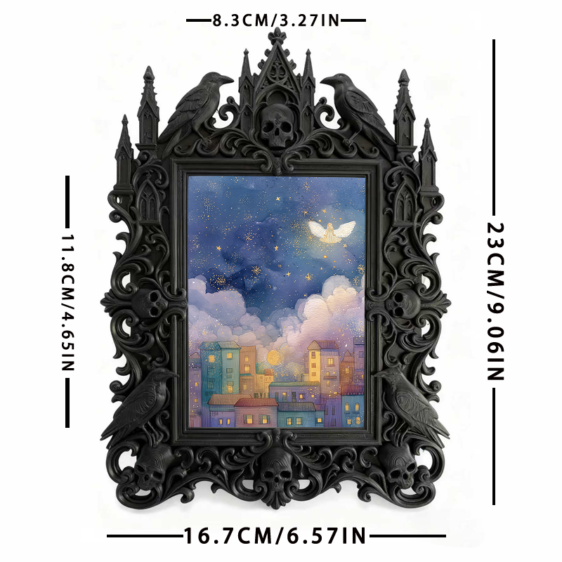 TikTok-viral Gothic Dark Frame | Gothic Leather Craft Shop Decor, Wall/Tabletop, Durable