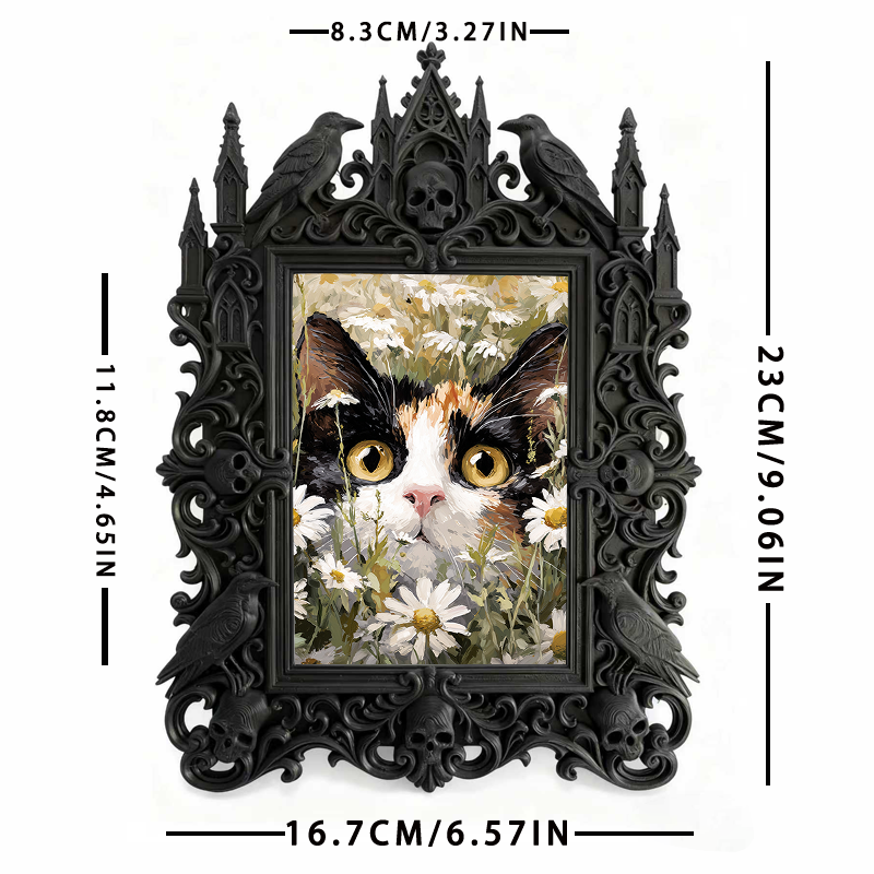 Gothic Dark Frame | Gothic Pub Counter Decor, Wall/Tabletop, Waterproof Plastic