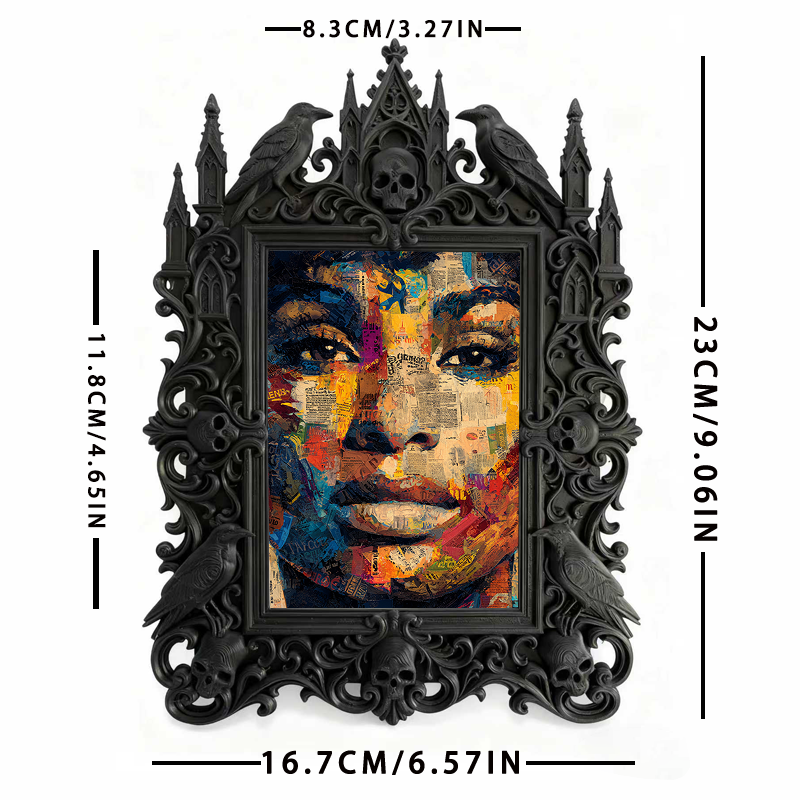 Gothic Dark Frame | Speakeasy Corner Photo Frame, Dual-use Wall/Desktop, Waterproof Plastic