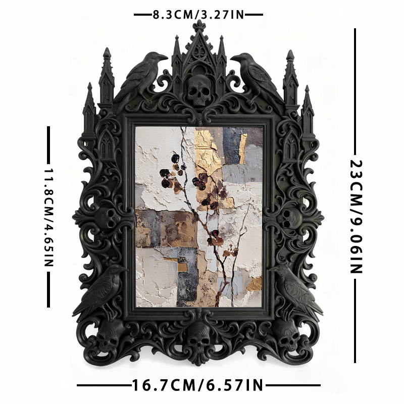 Gothic Dark Frame | Bar Wall Photo Holder, Dual-use Waterproof Plastic Frame
