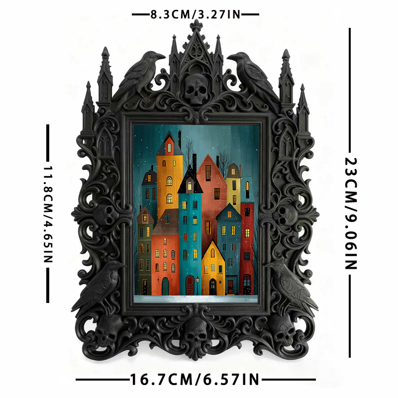 Gothic Dark Frame | Bar Dual-use Photo Prop, Wall/Tabletop, Waterproof Plastic