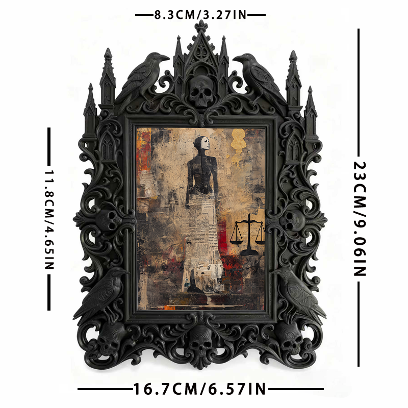 Gothic Dark Frame | Bar Counter Photo Display, Wall/Desktop, Waterproof Plastic