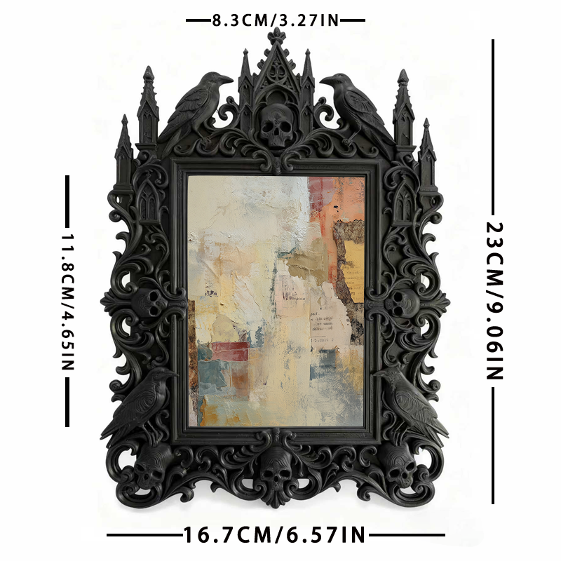 Gothic Dark Frame | Speakeasy Bar Photo Prop, Wall/Tabletop, Waterproof Plastic