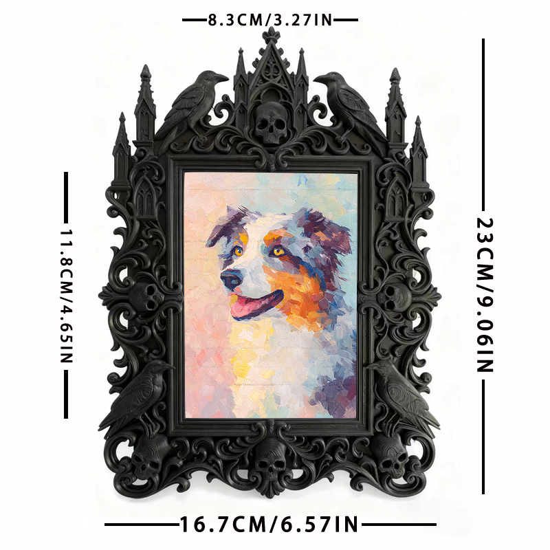Gothic Dark Frame | Bar Counter Dual-use Decor, Photo Holder, Waterproof Plastic