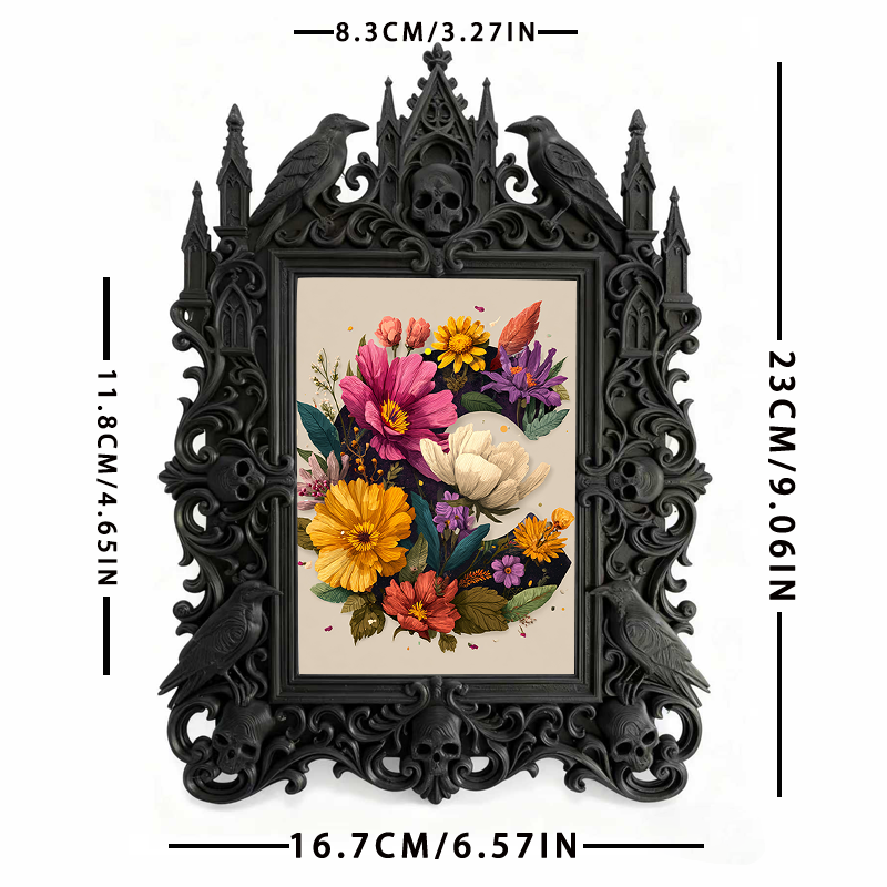 Gothic Dark Frame | Bar Corner Photo Ornament, Waterproof Plastic Frame