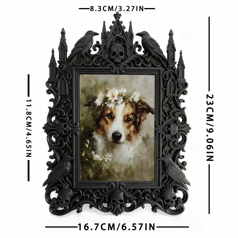 Gothic Dark Frame | Cocktail Bar Photo Prop, Dual-use Wall/Tabletop, Waterproof Plastic
