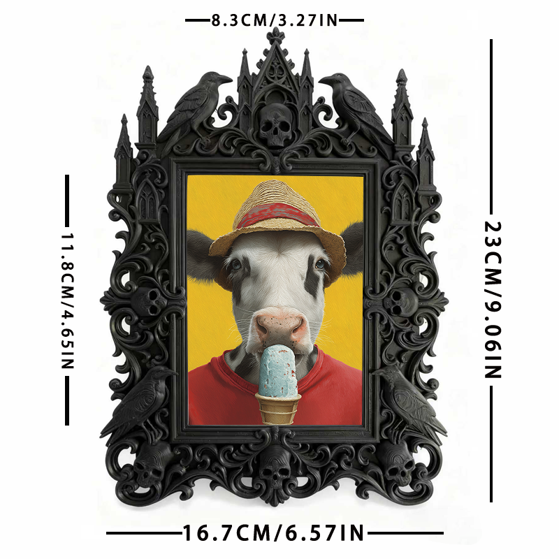 Gothic Dark Frame | Gothic Pub Photo Display, Wall/Tabletop, Waterproof Plastic