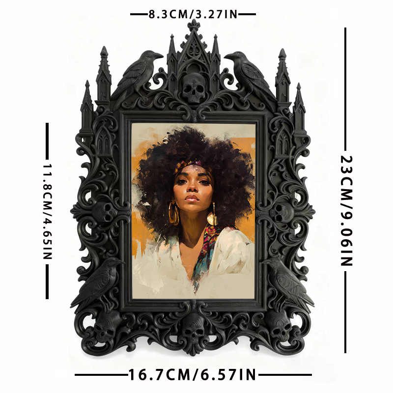 Gothic Dark Frame | Bar Lounge Corner Decor, Photo Ornament, Waterproof Plastic