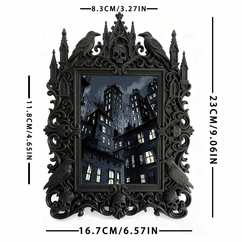Gothic Dark Frame | Bar Wall Corner Photo Prop, Waterproof Plastic Decor Frame