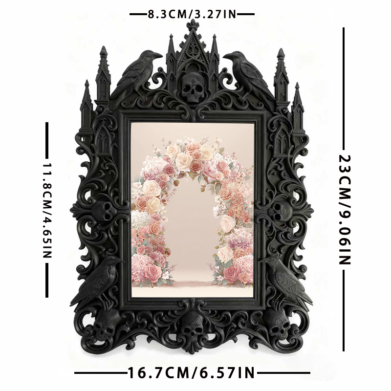 Gothic Dark Frame | Vampire Bar Counter Decor, Photo Display, Waterproof Plastic Frame