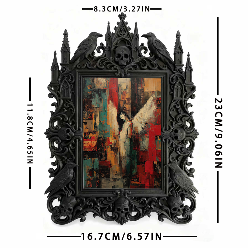 Gothic Dark Frame | Bar Wall Photo Holder, Dual-use Waterproof Plastic Frame