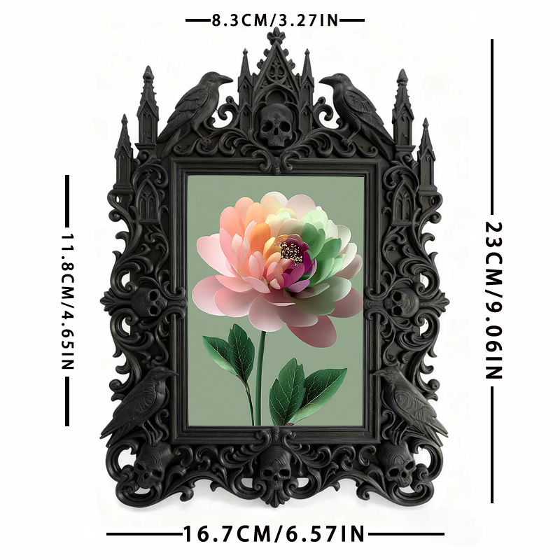 Gothic Dark Frame | Bar Counter Photo Display, Wall/Desktop, Waterproof Plastic