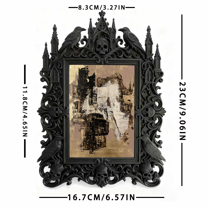 Gothic Dark Frame | Gothic Bar Booth Decor, Photo Ornament, Wall/Tabletop, Waterproof Plastic