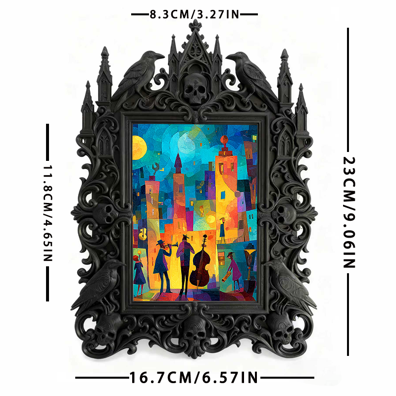 Gothic Dark Frame | Vampire Bar Shelf Photo Frame, Dual-use, Waterproof Plastic