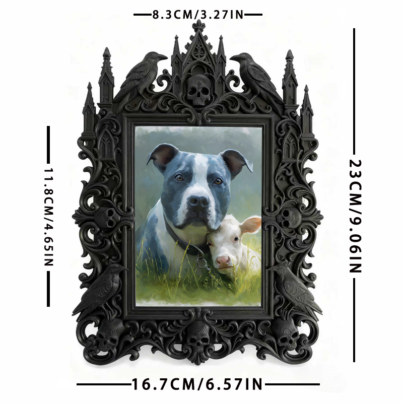Gothic Dark Frame | Laundry Room Wall Accent, Photo Display, Dual-use