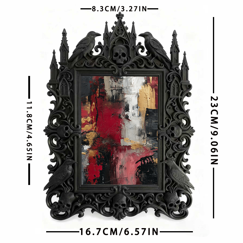 Gothic Dark Frame | Resin Art Studio Decor, Photo Frame, Waterproof Plastic