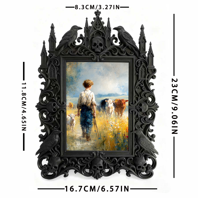 Gothic Dark Frame | Nail Art Studio Decor, Photo Display, Wall/Tabletop