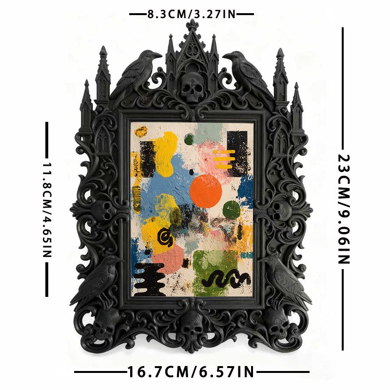 Gothic Dark Frame | Candle Making Workshop Decor, Photo Display, Dual-use