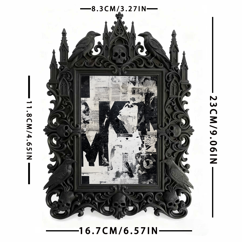 Gothic Dark Frame | Handmade Candle Shop Decor, Photo Prop, Dual-use Wall/Desktop
