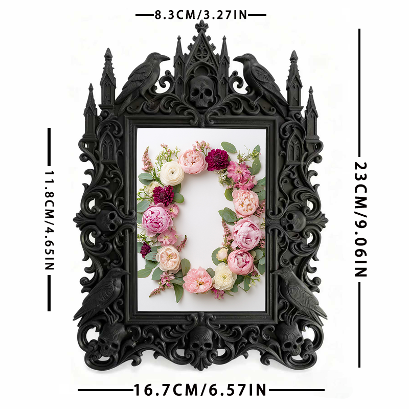 Gothic Dark Frame | Pet Grooming Shop Decor, Pet Photo Holder, Wall/Tabletop