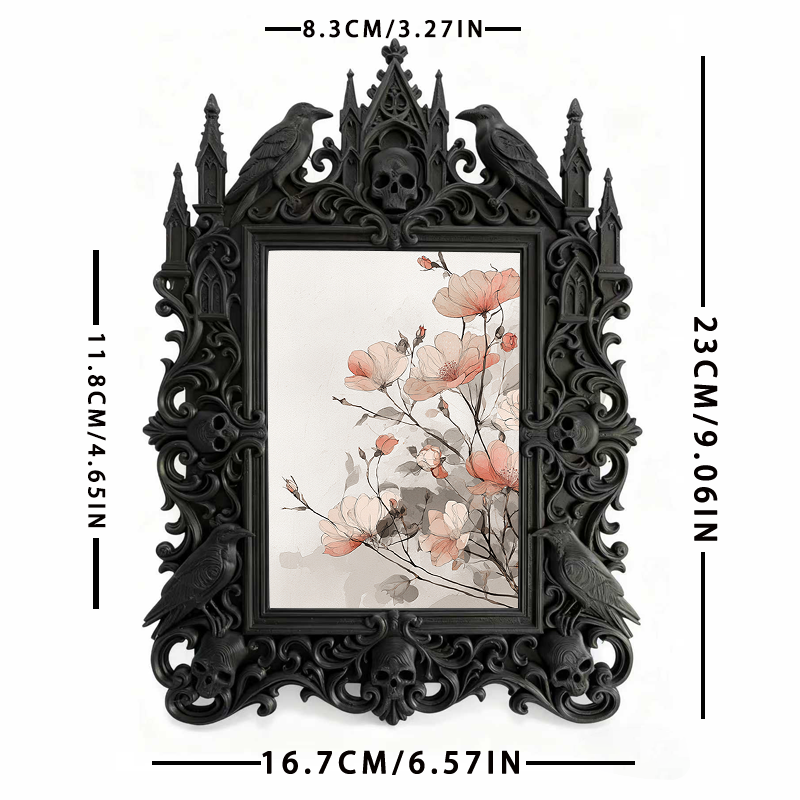 Gothic Dark Frame | Pottery Studio Decor, Photo Display, Wall/Tabletop
