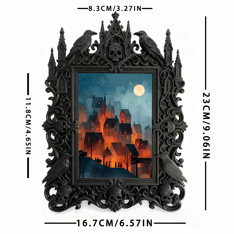 Gothic Dark Frame | Florist Shop Dark Corner Decor, Photo Ornament, Wall-mountable