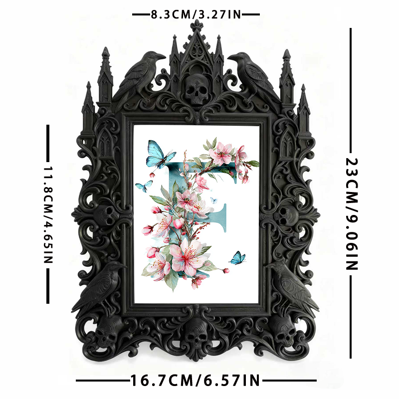Gothic Dark Frame | Candle Making Workshop Decor, Photo Display, Dual-use